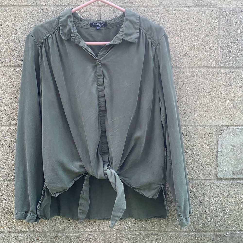 Olive Green Velvet Heart Size XL